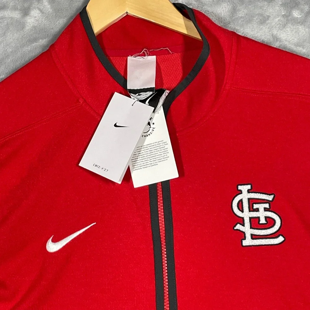 Nike Mens St Louis Cardinals Dri-FIT Quarter Zip Pullover Red XL New NWT MLB